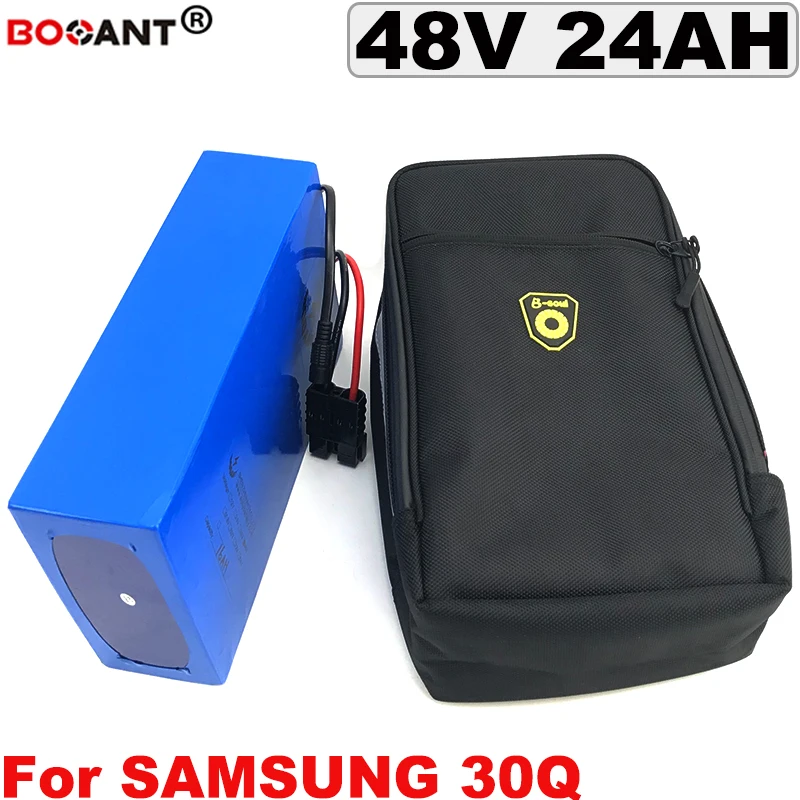 48V 24AH E bike литиевый аккумулятор + сумка 13S 8P 18650 для Bafang BBSHD BBS02 1200W 2000W мотор