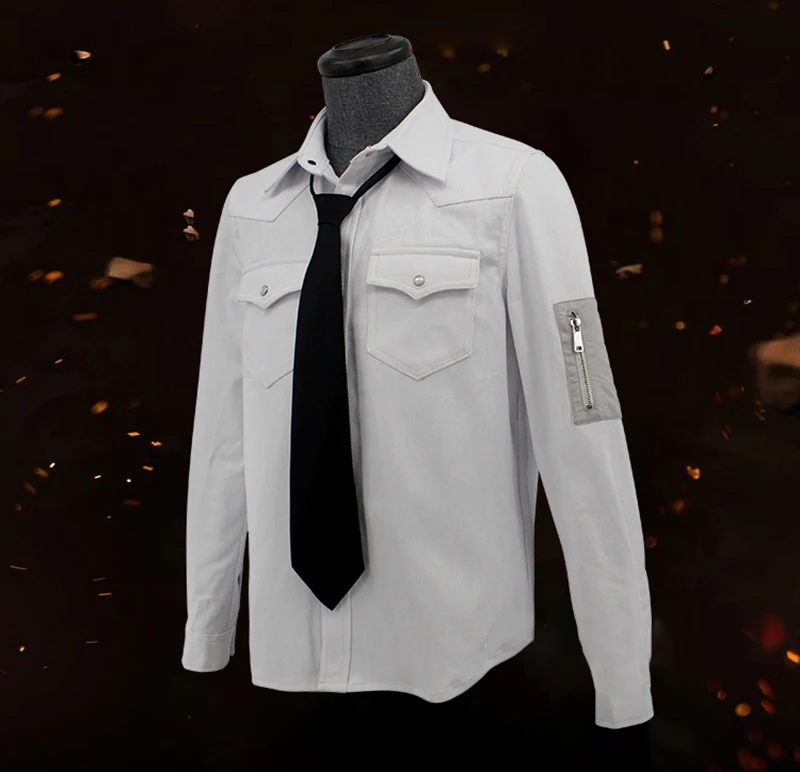 Игра playerunknown battlegrounds PUBG Косплей Костюм для взрослых унисекс полный рукав Топ белая джинсовая рубашка Хэллоуин Карнавал униформа