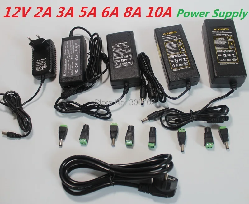 12 V 2A 3A 5A 6A 8A 10A адаптер питания трансформатор для 3528SMD из светодиодов свет ес