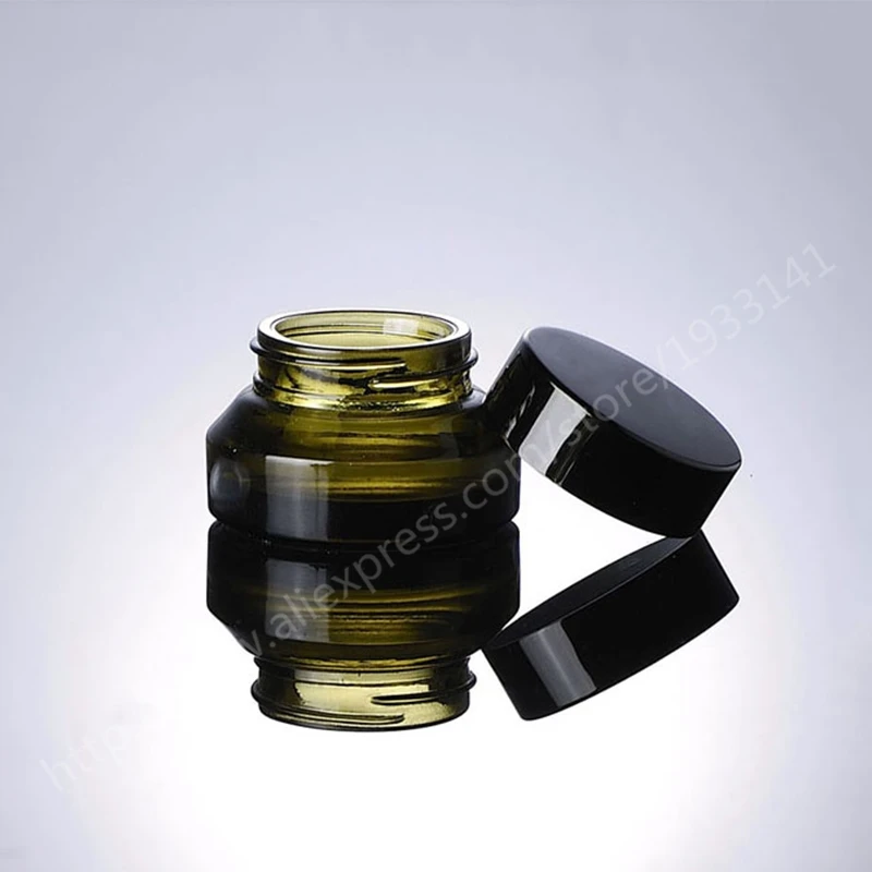 

500pcs/lot 15G Eye Cream Bottle Pickles Green Oblique Glass Packaging Bottles,Cream Jar packaging travel cosmetics bottles