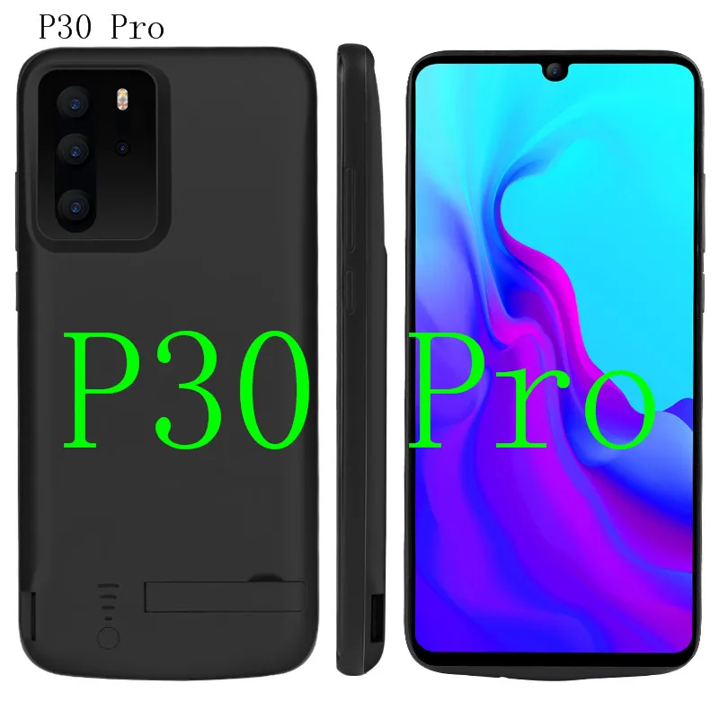 P30 Pro-Black Внешний аккумулятор USB зарядное устройство чехол для huawei P30 Pro противоударный Аккумулятор Чехол для блока питания для huawei P30 зарядка задняя крышка Капа - Цвет: P30 Pro-Black