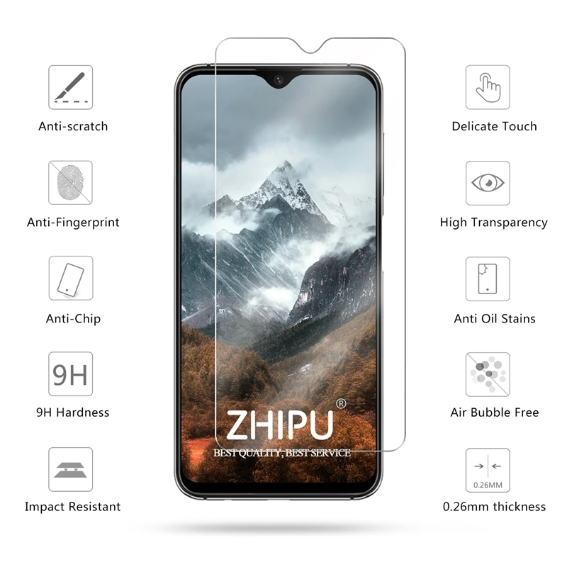 2 шт./лот закаленное стекло для UMIDIGI One Max Защитное экрана 2.5D 9H защитная