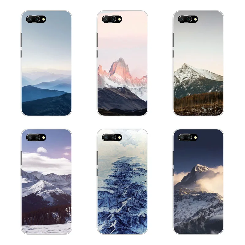 huawei honor 10 9 8 lite 7x 6c 7a pro Case mountain peak Soft TPU Back Cover for Phone protect Bags cases |