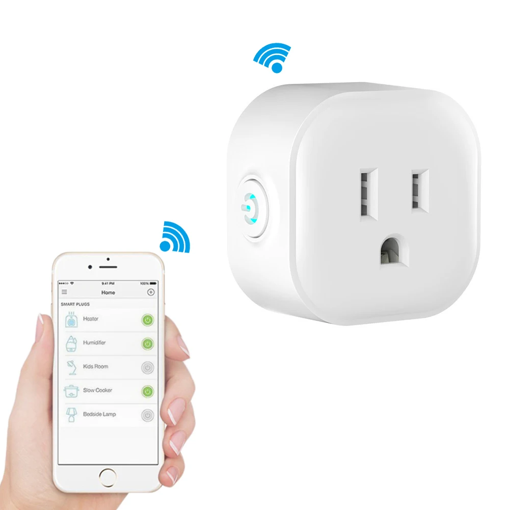 Wi Fi умная вилка для Alexa Google Home переключатель розетка Функция синхронизации