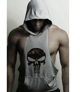 Модные повседневные топы с черепом для бодибилдинга мужские спортивные костюмы
