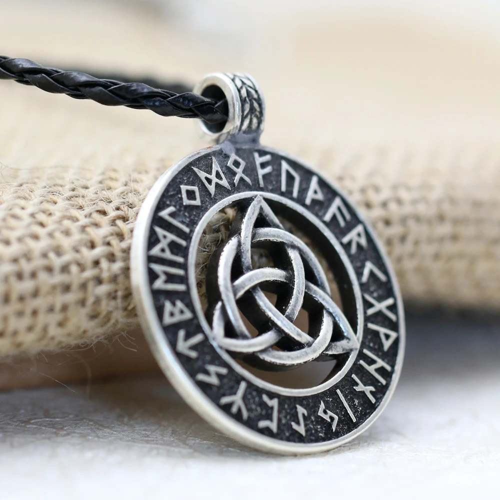 10 шт. в стиле норвежских викингов Nodic Amulet ожерелье с кулоном Viking Trinitarian Trinity Triquetra