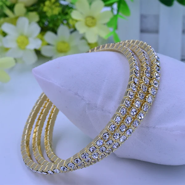 hot sale Fashion 68mm 3pieces=1set High Quality Bracelet for Women Multicolor artificial diamonds bangles Christmas Gift | Украшения и