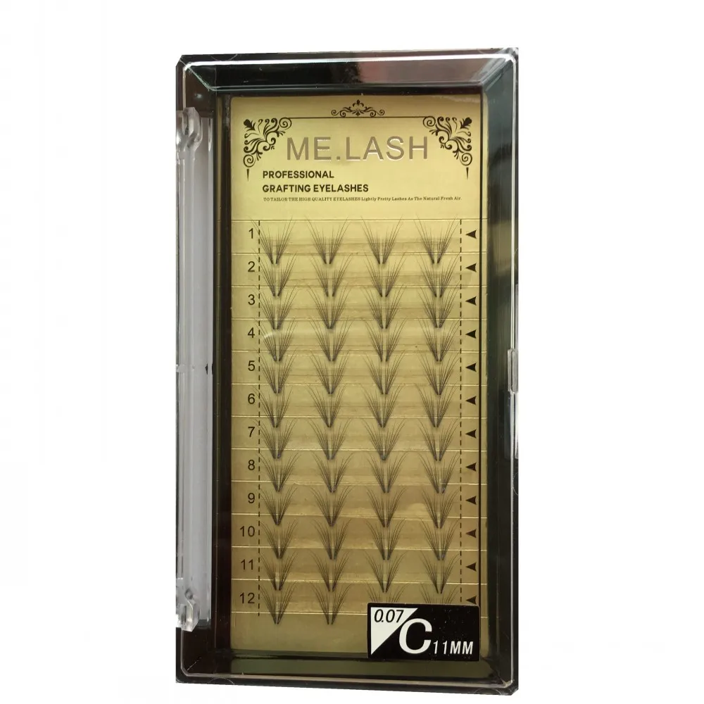 Wholesale ME.LASH 10 trays/lot Butterfly Wings Shape 3D Eyelashes Winged Dovetail Imitate Silk False Mink Individual 7D Eyelash | Красота и