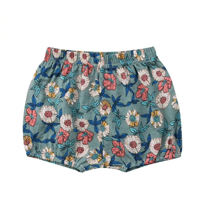 Pudcoco/хлопковые шорты для малышей с принтом летние шаровары эластичной резинкой