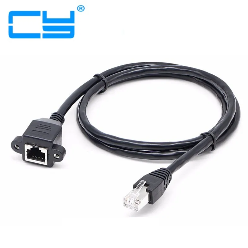 

8P8C FTP STP UTP RJ45 Cable Male to Female Screw Panel Mount Ethernet LAN Network Extension Cable 30cm 60cm 100cm 150cm 300cm