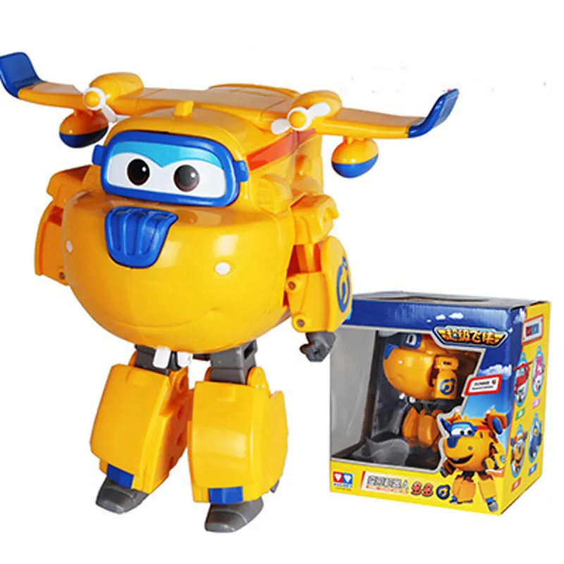 15 см Donnie Super Wings большой размер Самолеты Трансформация Робот фигурки игрушки Супер крыло мини Джетт игрушка для Рождественский подарок