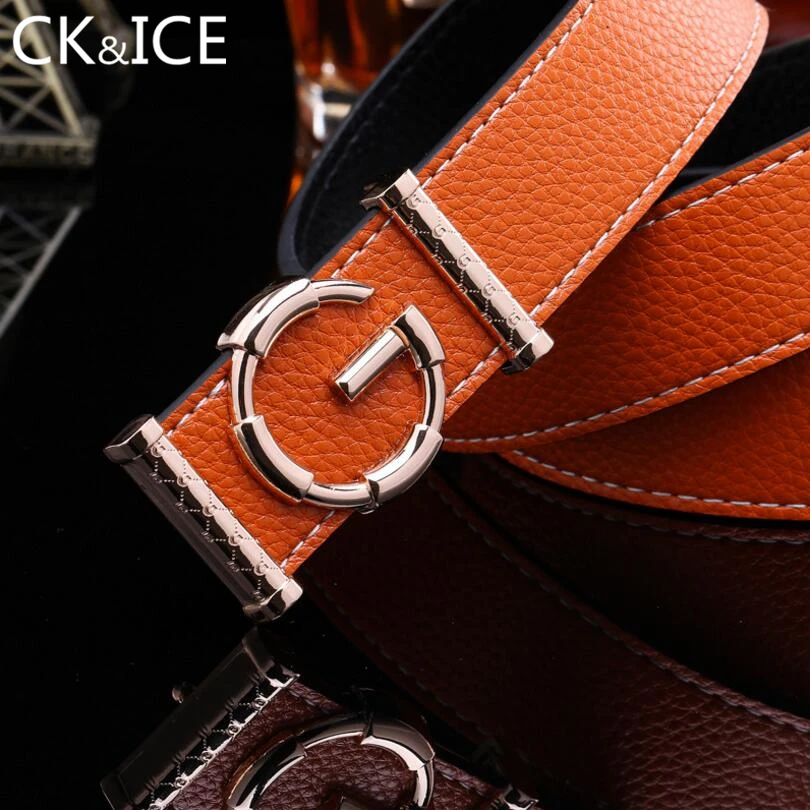 CK & ICE воловья кожа натуральная G ремень для мужчин женщин гладкая Пряжка