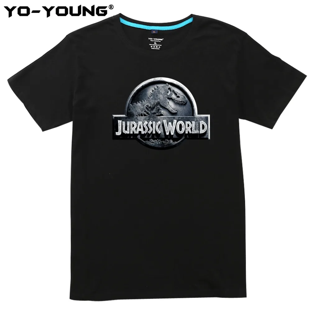 Футболка с логотипом Yo-Young Jurassic уличная футболка коротким рукавом из 100% чесаного