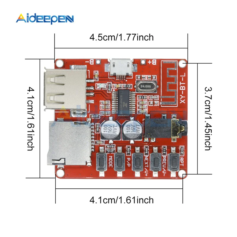 Bluetooth 4.1 TF DC 3,7-5 в MP3 Bluetooth 4,1 4,2 декодер доска без потерь автомобильный динамик аудио усилитель плата TF карта мини USB стерео приемник модуль - Цвет: Bluetooth 4.1 TF
