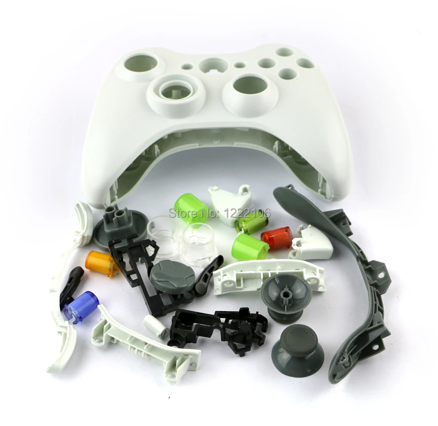 

white colour Full Housing Case Shell case for Xbox360 Xbox 360 Wired Controller joypad 5pcs/lot ChengChengDianWan