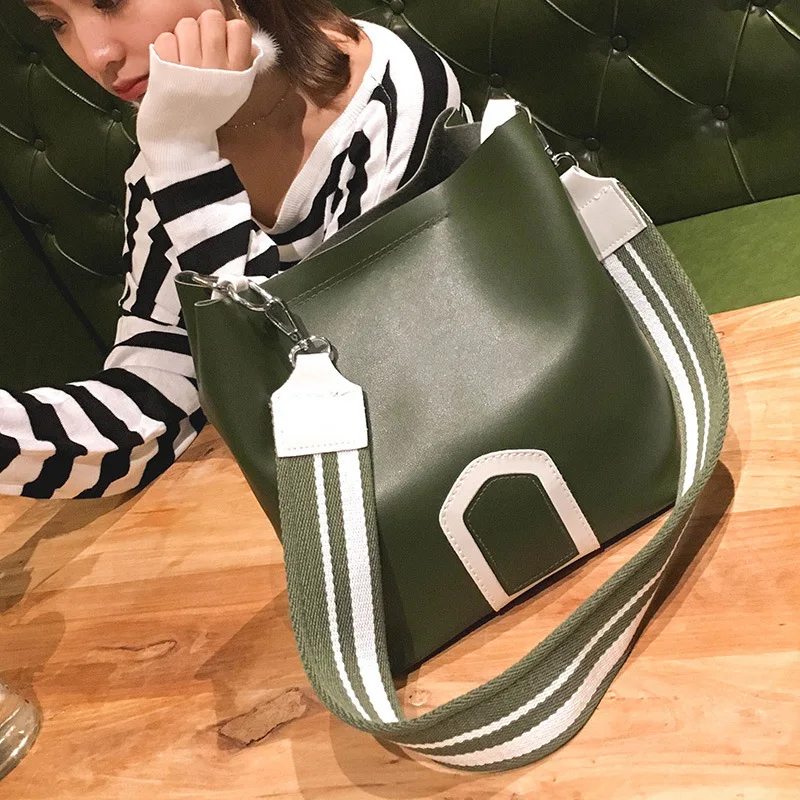 2019 женская сумка с широким ремешком мешок женские Сумки из искусственной кожи на