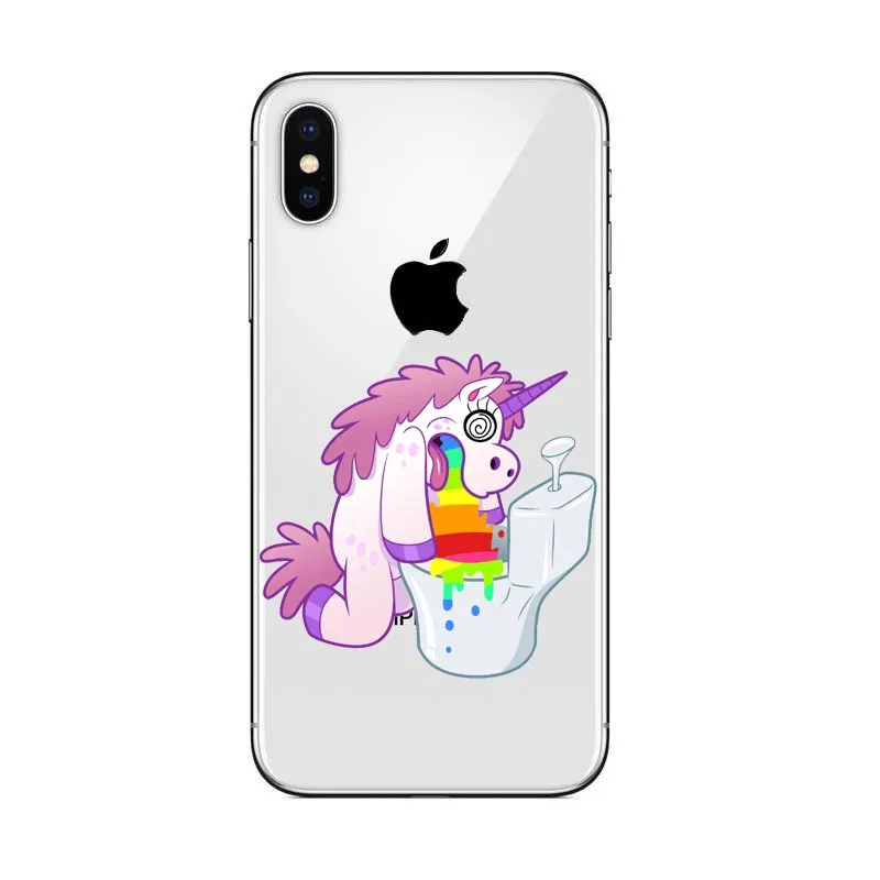 Милый Единорог Радужный чехол для iPhone 5 5s SE 6 6s 7 7Plus 6plus X10 единороги Высокое