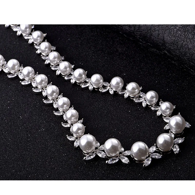 Комплект из колье серёг и с фианитом|necklace earrings jewelry set|bridal setsjewelry sets |