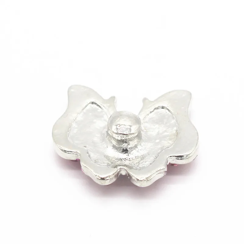 

Hot Sale 10pcs/lot Snap Jewelry Rhinestone Butterfly Crystal Snap Button Fit 18mm/20mm DIY Snap Bracelet Necklace Making