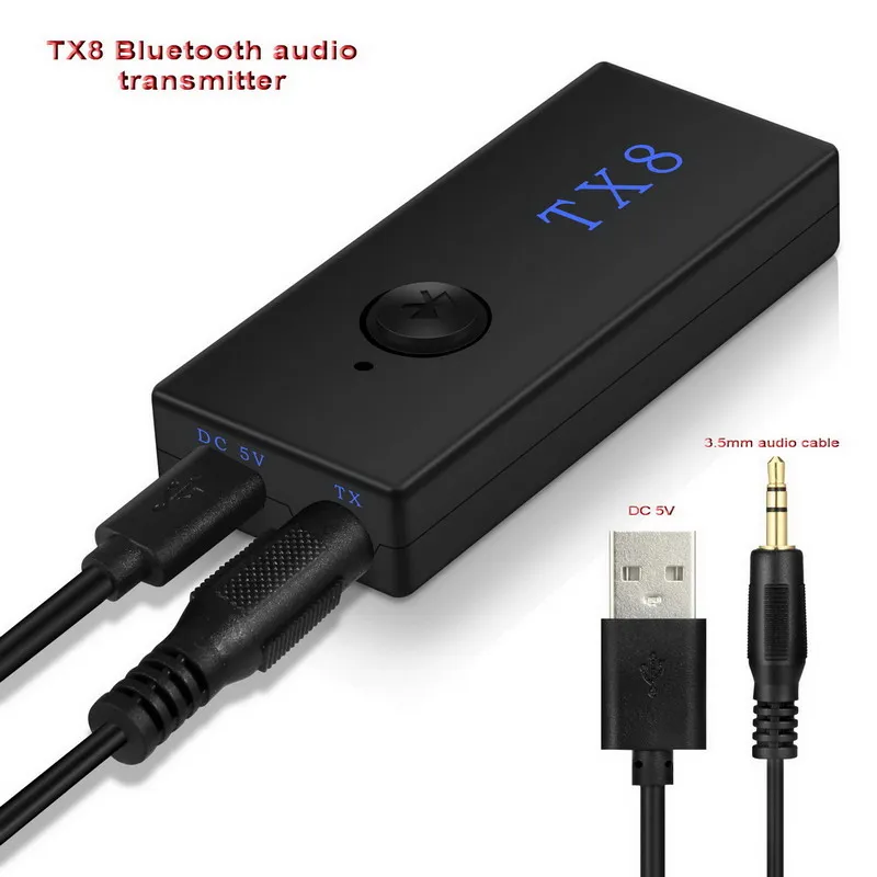 Kebidu беспроводной TX8 Bluetooth 3 0 адаптер передатчика EDR 5 мм аудио приемник для ТВ