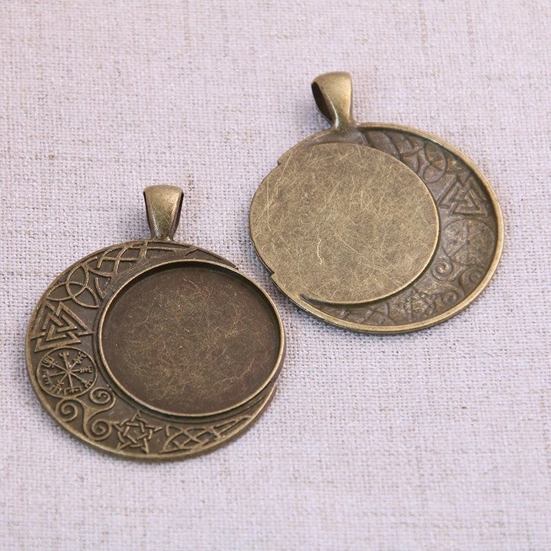 2pcs 25mm Inner Size Antique And Bronze Baroque Style Cabochon Base Setting Charms Pendant | Украшения и аксессуары
