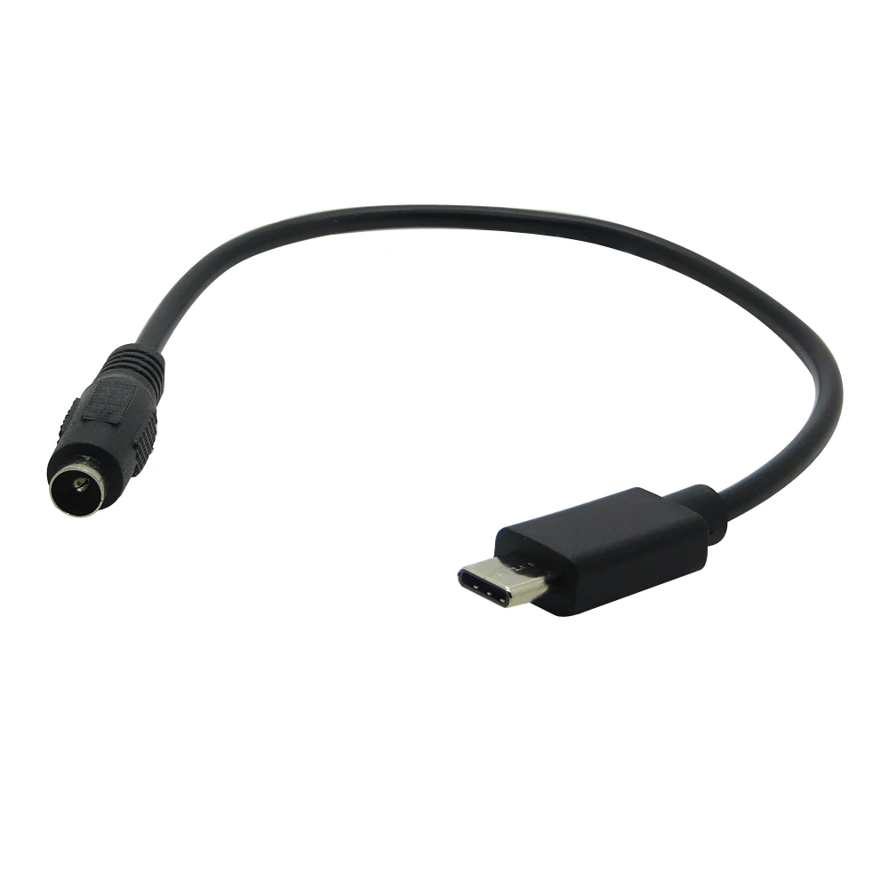 5 шт./лот 25 см USB 3 1 Type C штекер постоянный ток 5*2 мм Женский Удлинительный кабель для