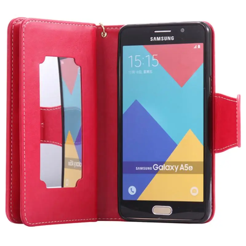 Роскошный кожаный чехол для телефона Coque Samsung Galaxy A5 2016 откидная крышка Fundas A510 A510F