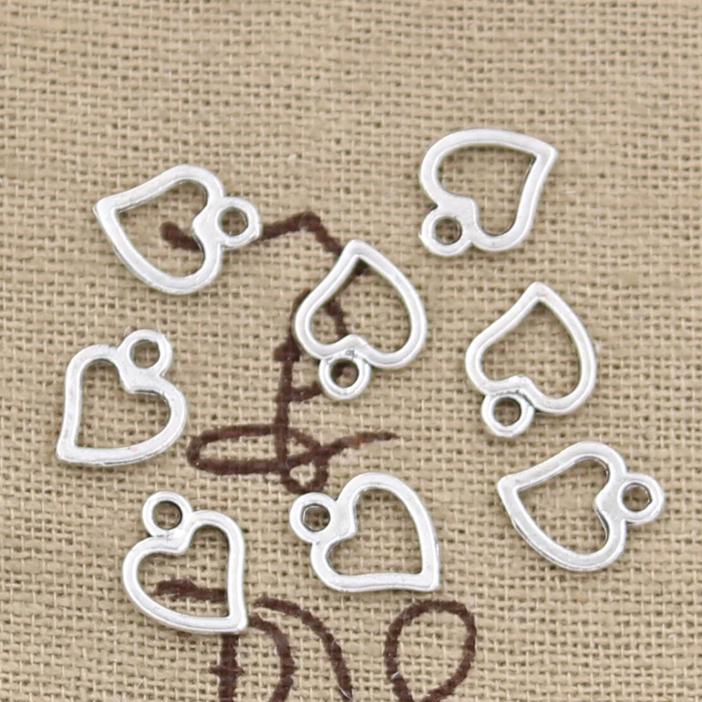 50 шт. подвески в виде сердца 10x8 мм|charm heart|heart charmheart tibetan silver |