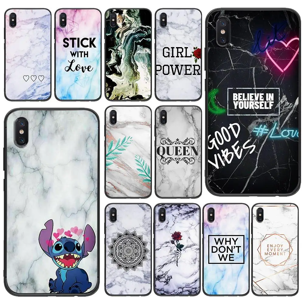 Мягкий чехол из ТПУ с изображением красной розы и мрамора для Xiaomi Redmi Mi6 8 9 A1 A2 F1 Plus