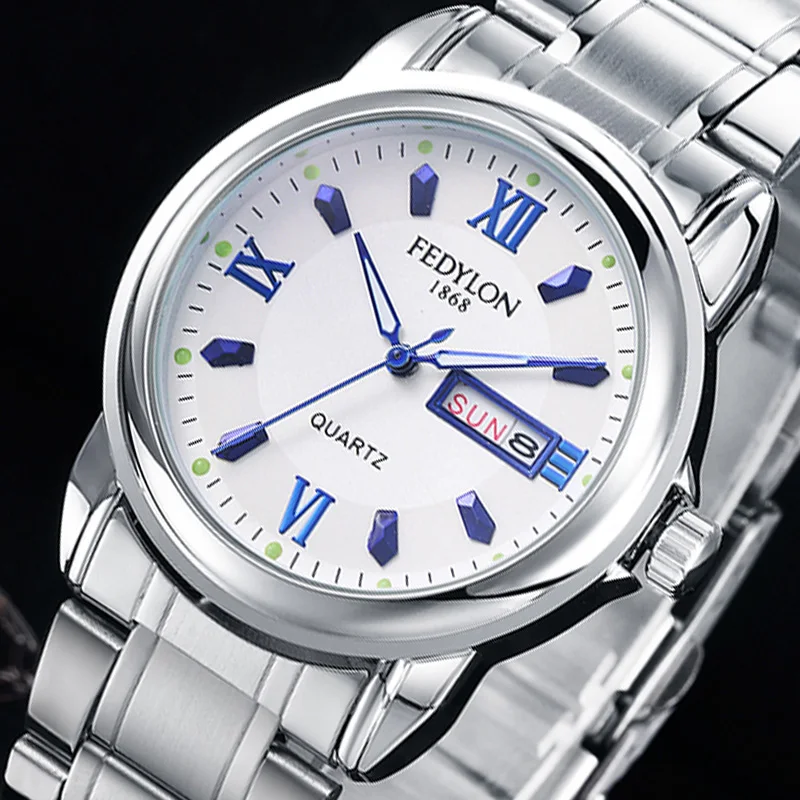 Мужские часы Reloj Hombre новинка Прямая поставка мужские со стальным ремешком с