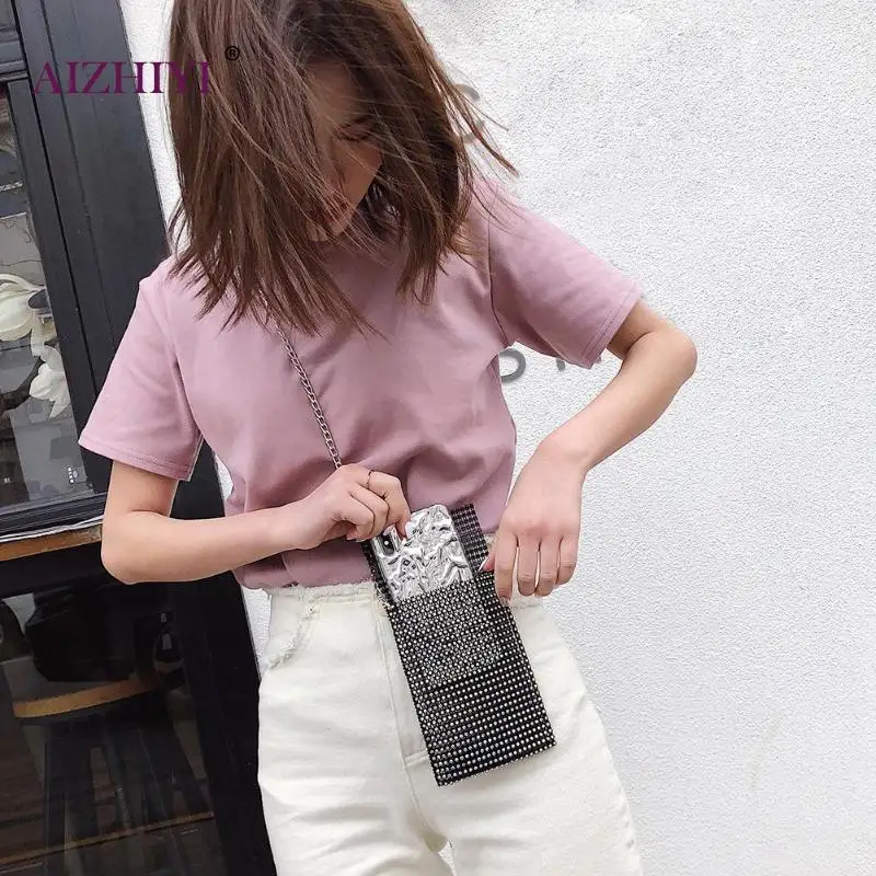 Роскошный женский клатч вечерние сумки с кристаллами сумка на плечо цепочкой