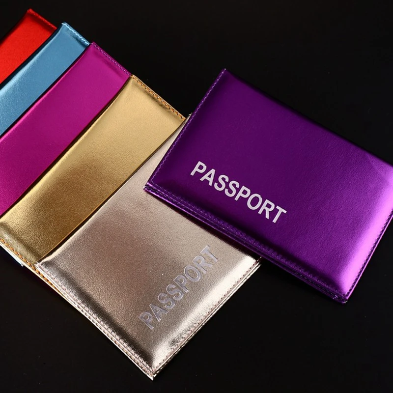 Аксессуары для путешествий блестящий держатель паспорта чехлы мужчин и женщин