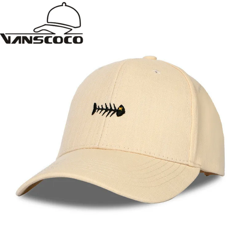 Новый взрослых мультфильм рыбы Лиска Кости Snapback Fishbone Вышивка папа шляпа Для