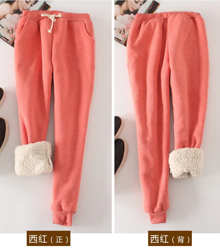 Теплые зимние брюки Pantalon Femme плотные бархатные женские повседневные флисовые