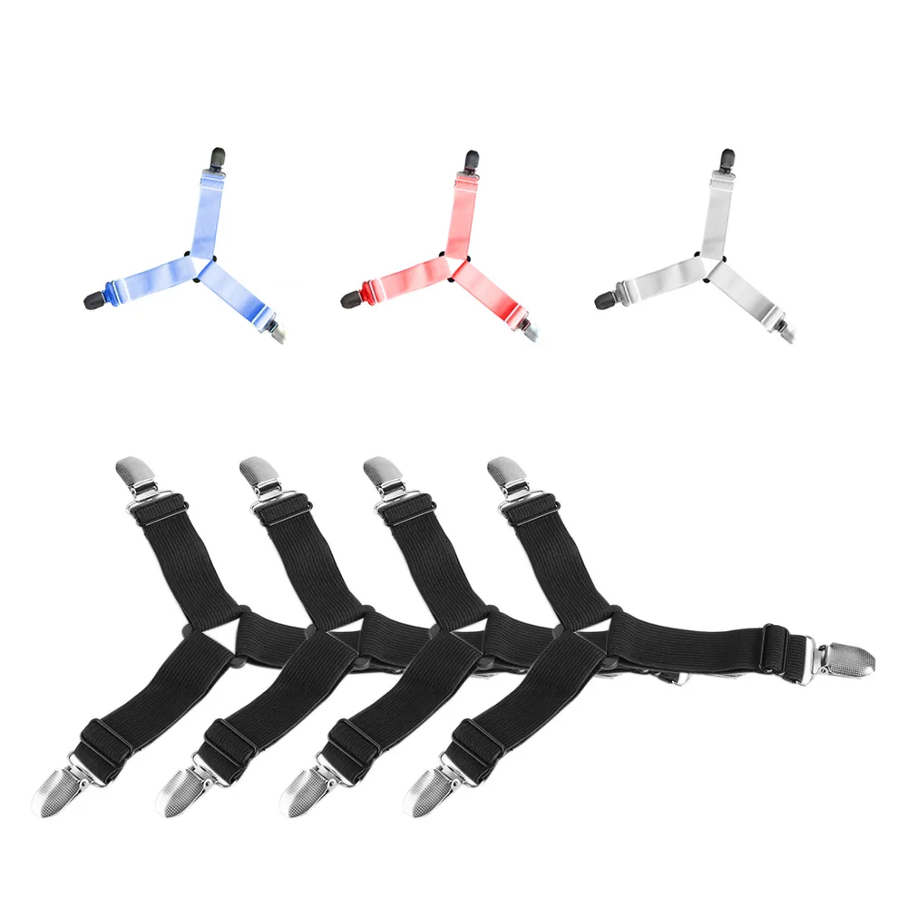 4 шт. эластичные зажимы для простыней наматрасников чехлы одеял держатель