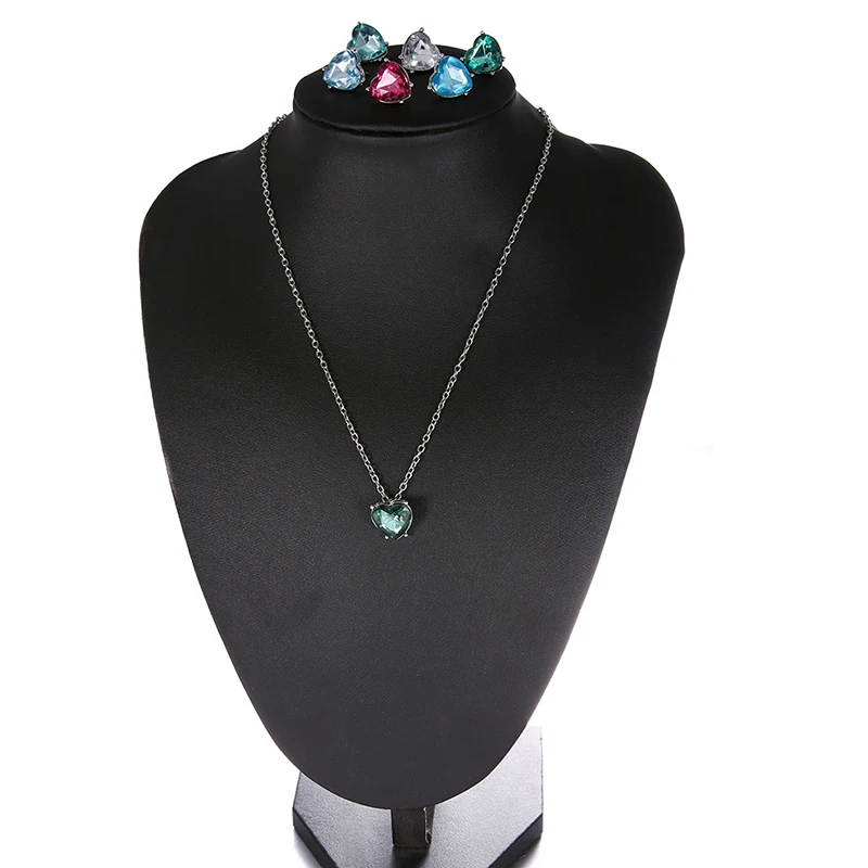 Изысканное женское ожерелье набор из 7 шт./компл. разноцветное с подвеской в форме