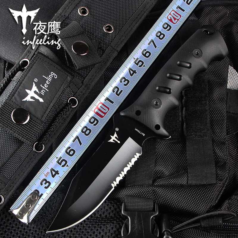 

High quality army Survival knife high hardness wilderness knives essential self-defense Camping Knife Hunting outdoor tools EDC