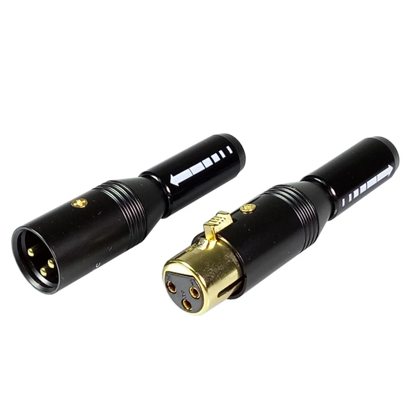 1 компл. розовый черный 3 Pin XLR штекер + Женский Джек в набор разъем Jack Разъем