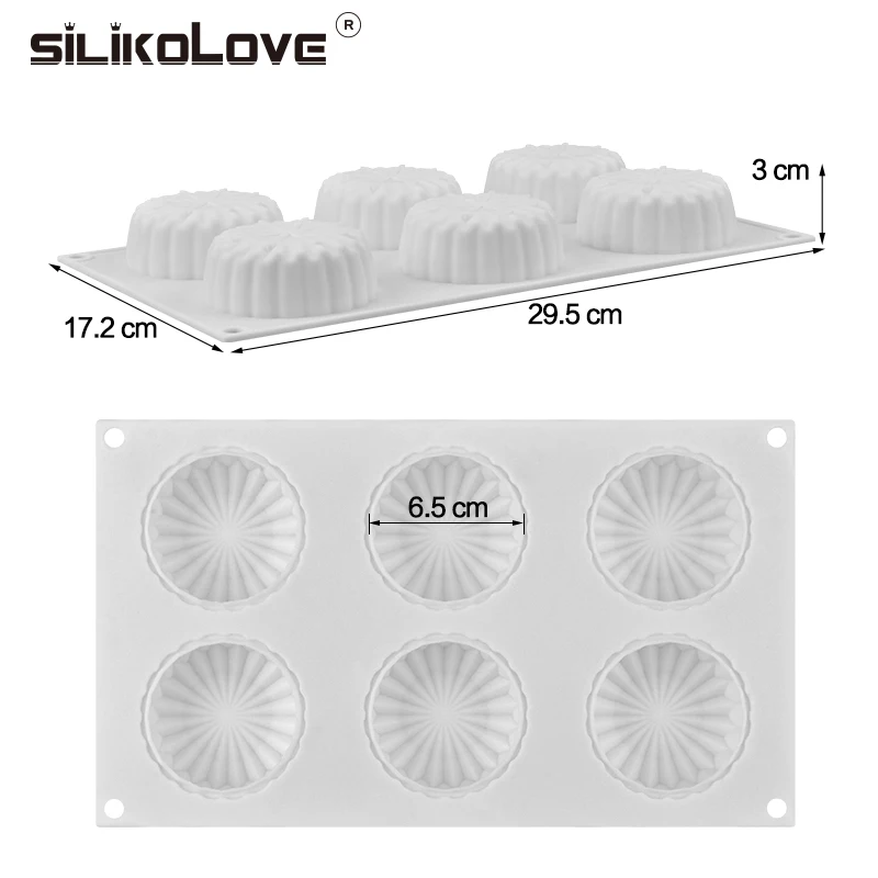 SILIKOLOVE 6cavity 3D Diy мусс силиконовые формы инструмент для декорирования тортов