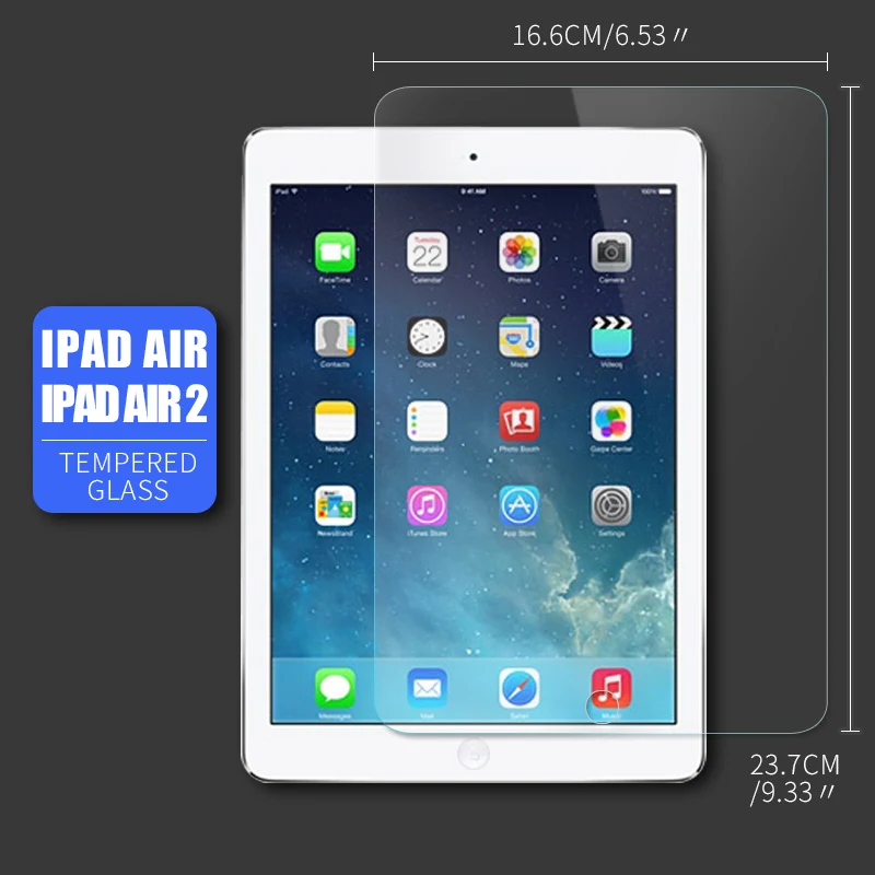 Премиум Закаленное стекло для iPad 2/3/4 Air Air2 Защитная пленка для экрана для iPad Mini 1 2 3 4 Pro 2.5D Прозрачная Передняя пленка