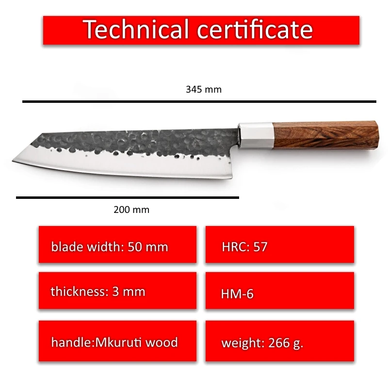 Нож шеф повара ручной работы японский Kiritsuke кухонные ножи из нержавеющей стали