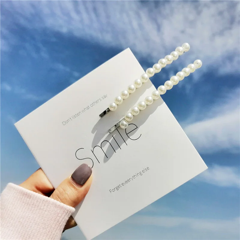 FDY1454 and gift Купить 1 получить 1 бесплатно Модный корейский комплект заколки для волос с искусственным жемчугом для женщин и девушек серебряные заколки для волос ювелирное изделие Новинка - Окраска металла: FDY1454 and gift