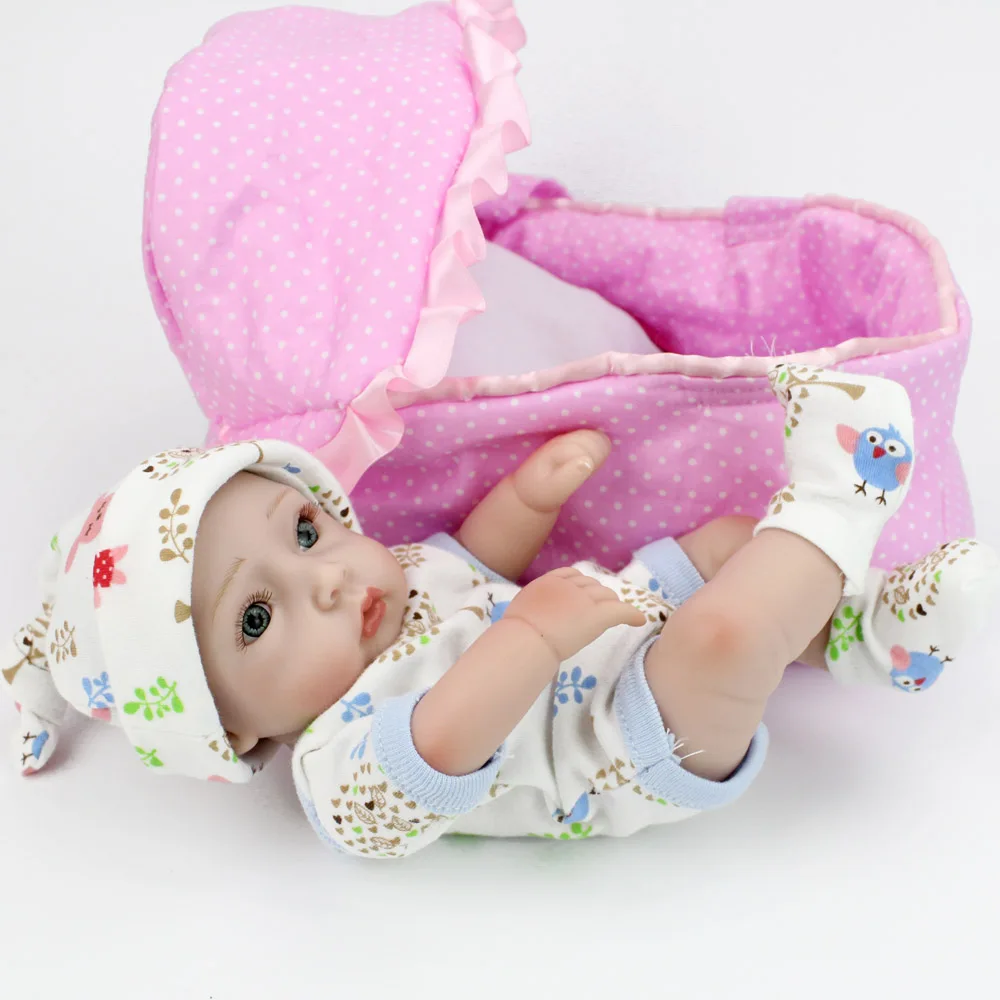 NPKDOLL 10 дюймов мини куклы ручной работы 28 см полностью силиконовые для близнецов