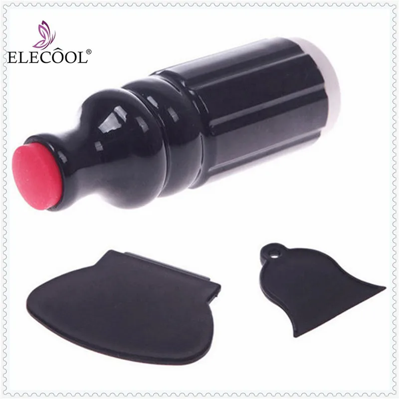 ELECOOL 7/2 шт. DIY Набор Для женщин Маникюр Шаблон Стампер скребок ногтей Книги по искусству штамповка польский печати плиты дважды состава изображения Tool Kit