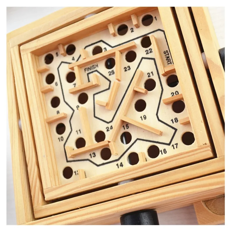 Мини деревянный лабиринт настольная игра шар Деревянный головоломка магический