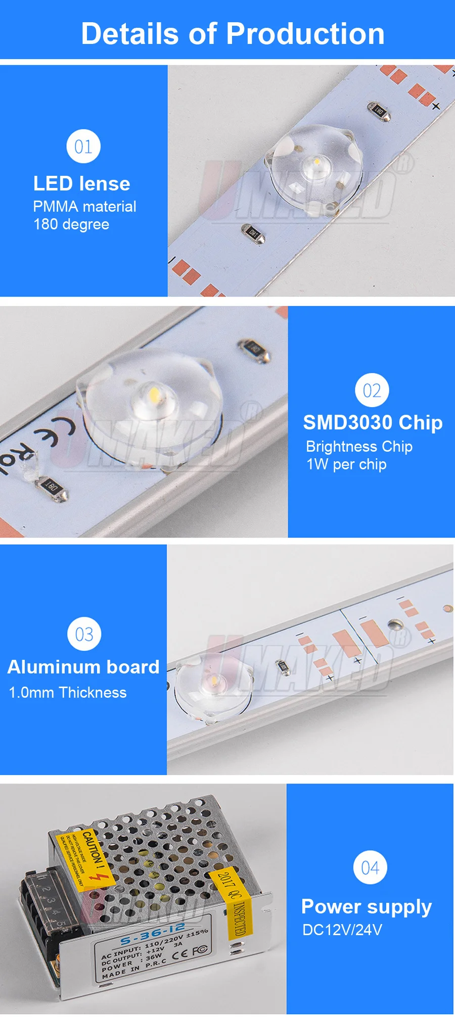 50 см 12 в светодиодный жесткий алюминиевый бар супер яркий 3030SMD 6 светодиодный s 12 Вт/м светодиодный жесткий светодиод 10 шт./лот