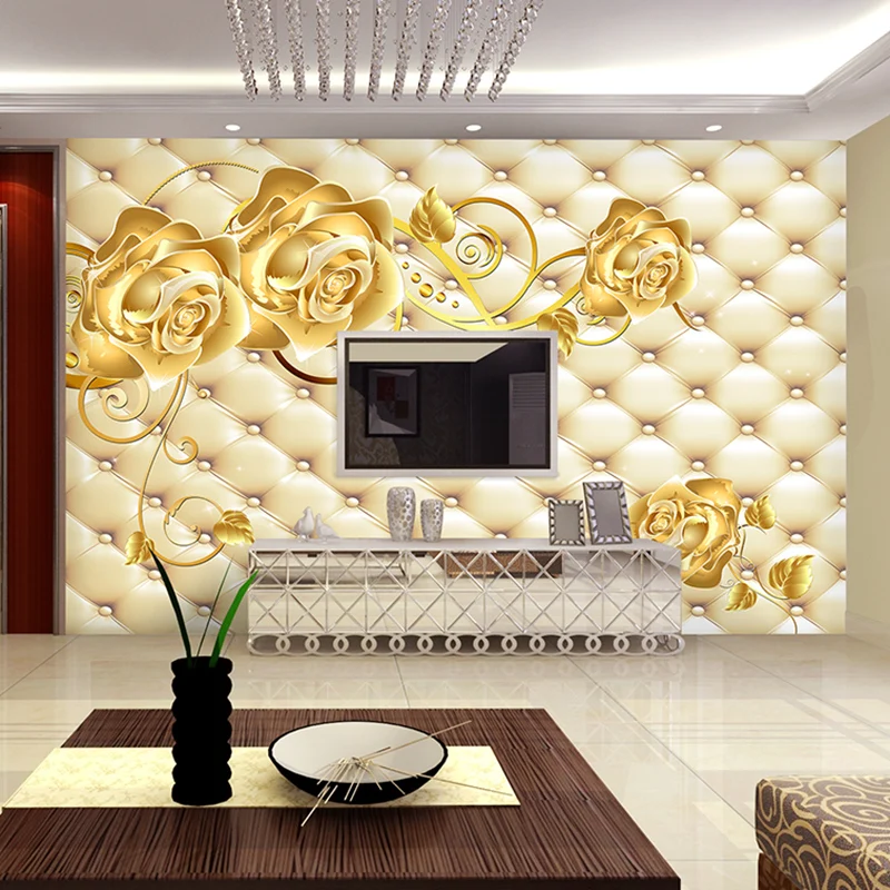 

Continental Stereo 3D soft wallpaper living room bedroom TV simple and seamless background 3D Mural wallpaper