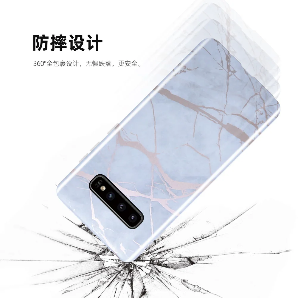 Роскошный чехол nearlier IMD для Samsung Galaxy S10 Plus S10e белый из розового золота телефона с