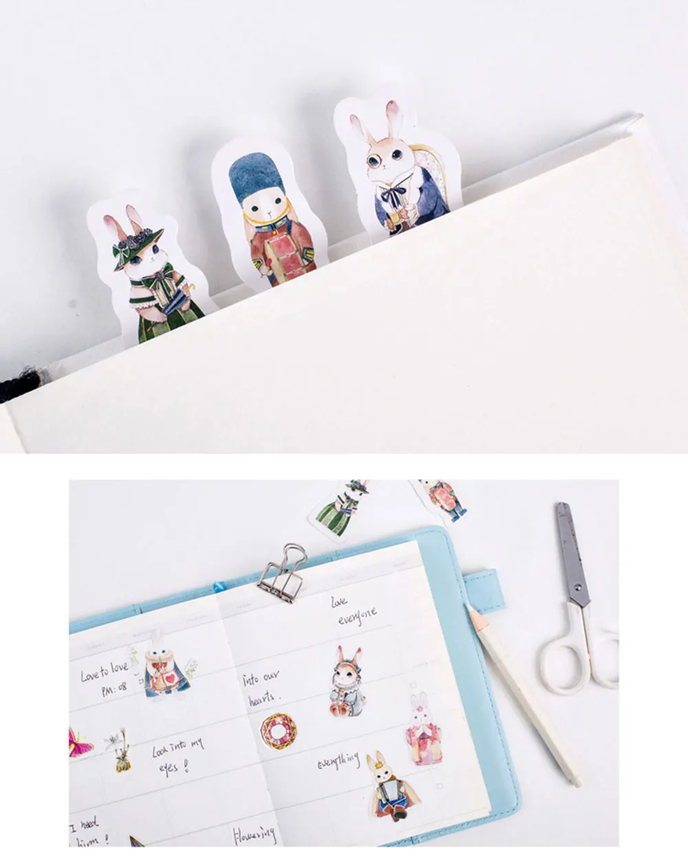 45 шт./лот kawaii Alice Rabbit мини бумажная наклейка украшения DIY альбом дневник планировщик для скрапбукинга этикетка канцелярские товары
