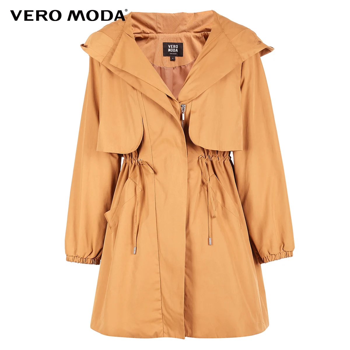Vero Moda куртка женская Повседневный с капюшоном сплошной цвет молнии Тренч | 318417501